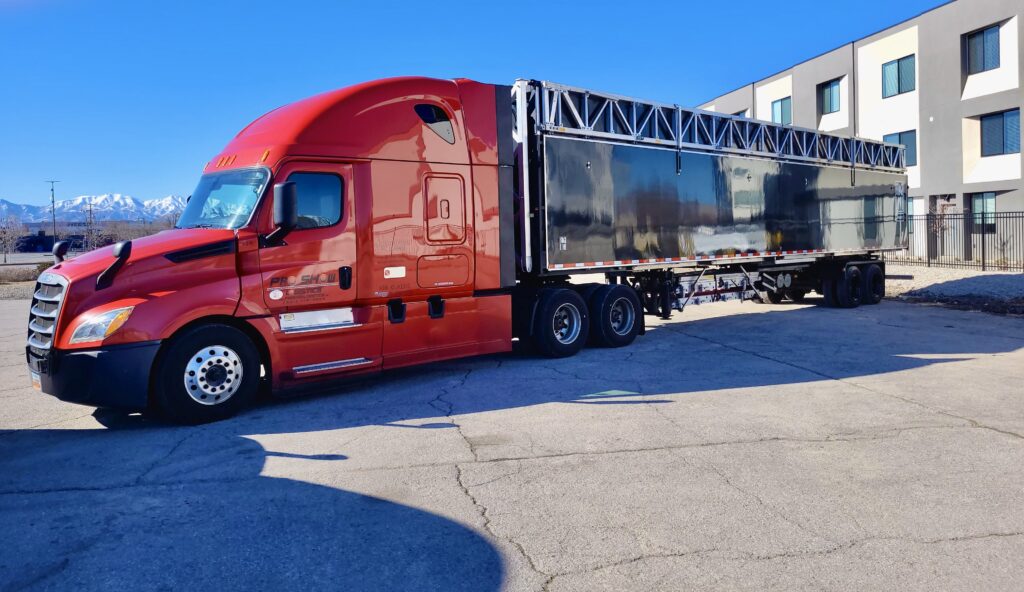 red semi truck