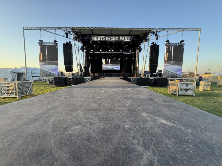 Boots in the Park concert stage