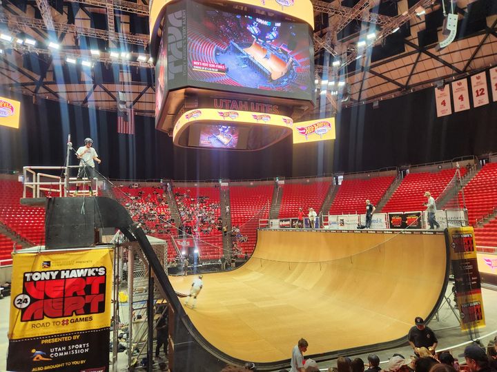 Tony Hawk skating ramp