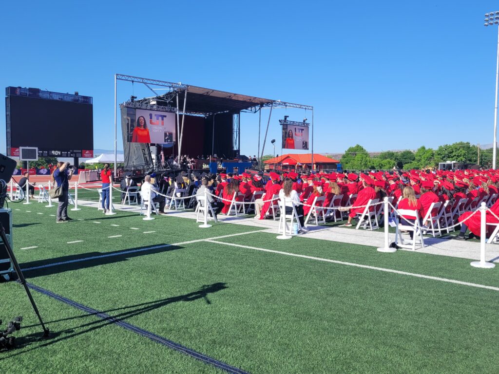 Utah Tech graduation crowd