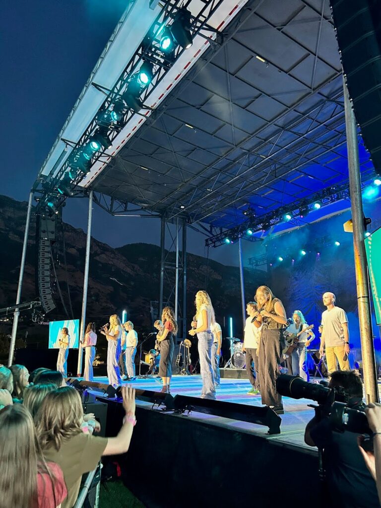 Concert stage close up