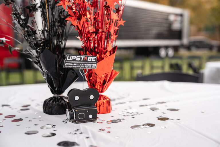 table decor celebrating Upstage Companies