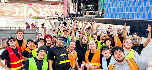 upstage crew smiling